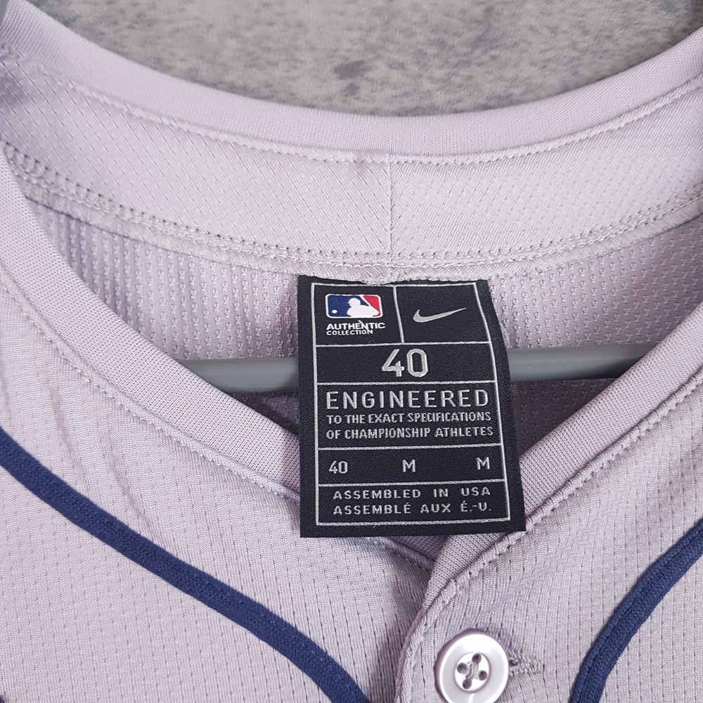 NIKE Authentic Houston Astros Vapor Elite Baseball Jersey Mens 40 MEDIUM Grey - Picture 7 of 10